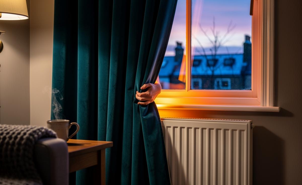 Closing curtains before sunset: why early insulation keeps rooms warmer overnight
