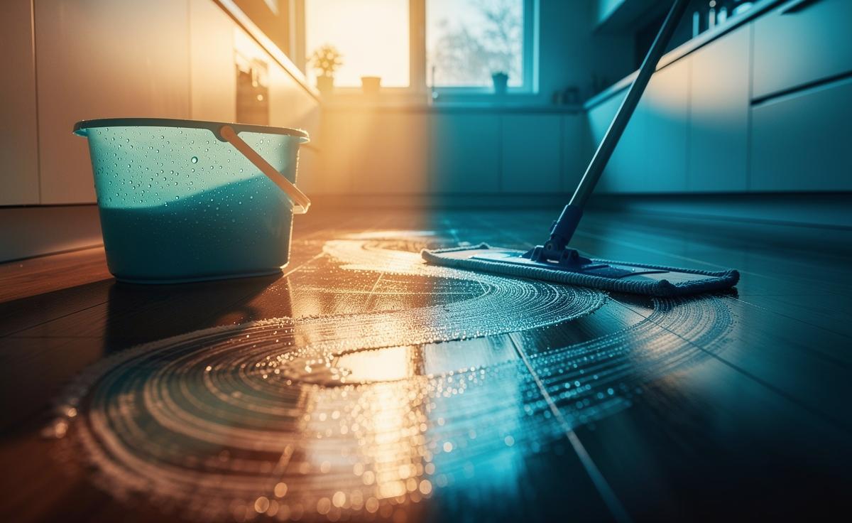 Mopping floors with cooler water: how lower temperature prevents streaks setting