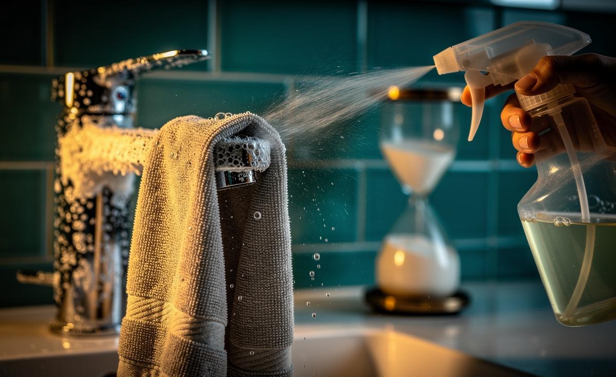 Spraying vinegar on limescale first: why contact time matters more than scrubbing