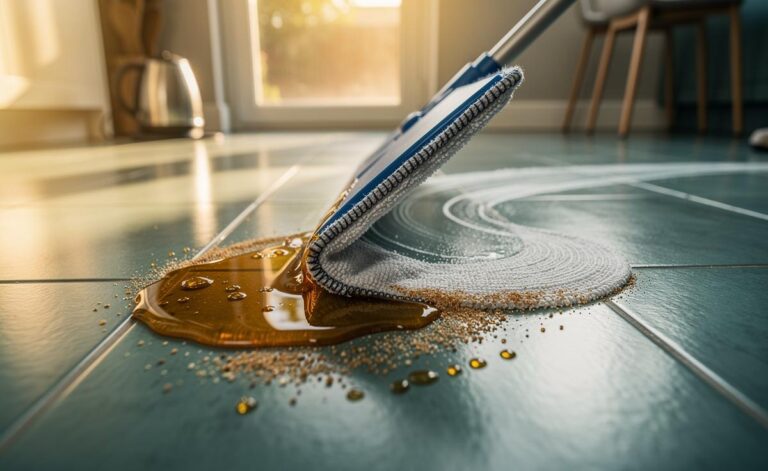 The back-to-front mop for mundane spills: how reversing direction captures more grime