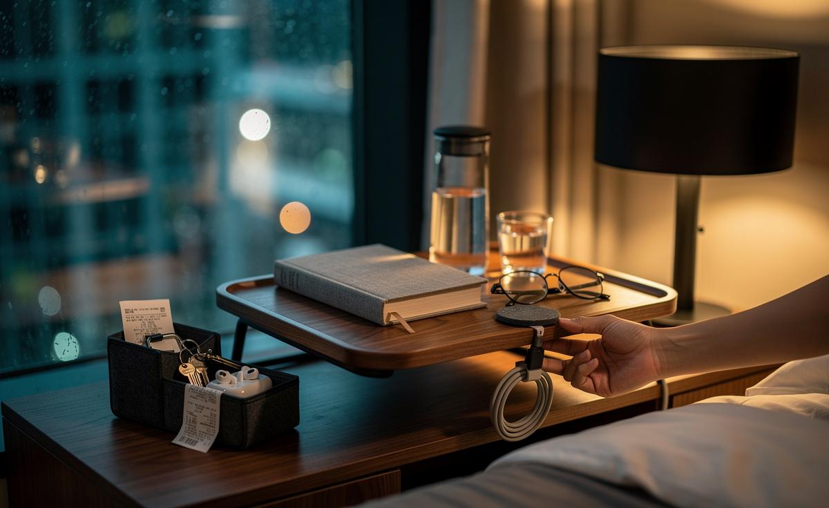 The bedside pull that fends off clutter: how a nightly shift keeps surfaces clear