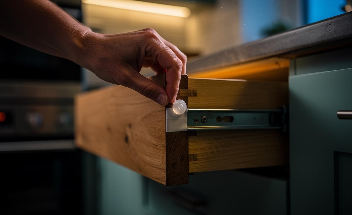 The doorstop technique for silent drawers: how reduced friction relieves noisy furniture