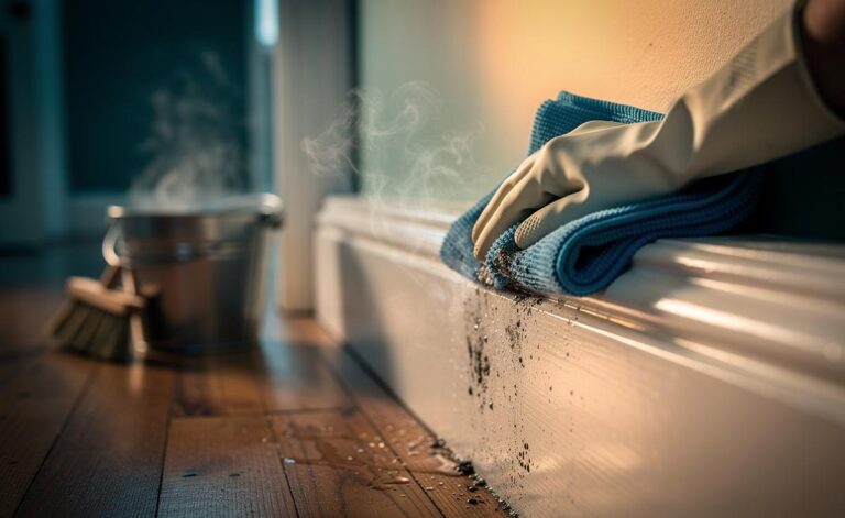 Wiping skirting boards with warm water: how gentle heat loosens settled grime